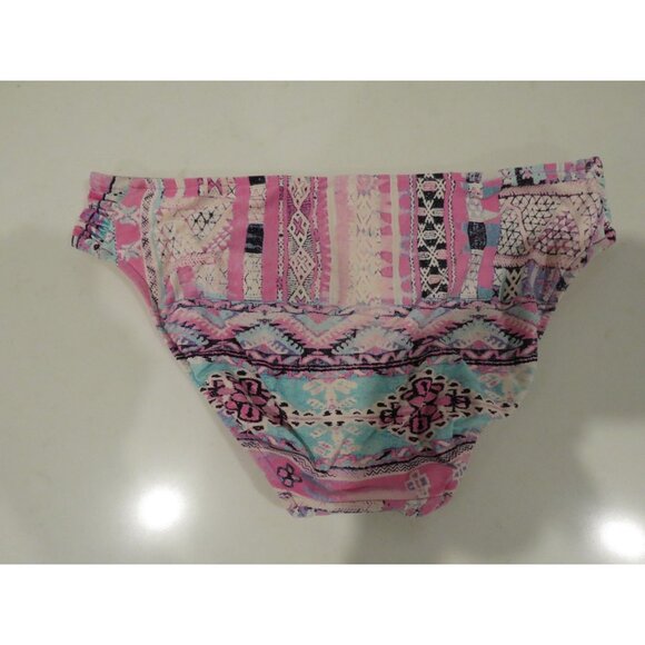 SEAFOLLY Beach Bazaar Persian Pink Patchwork Print Hipster Bikini Bottom Sz 8 - Picture 3 of 11